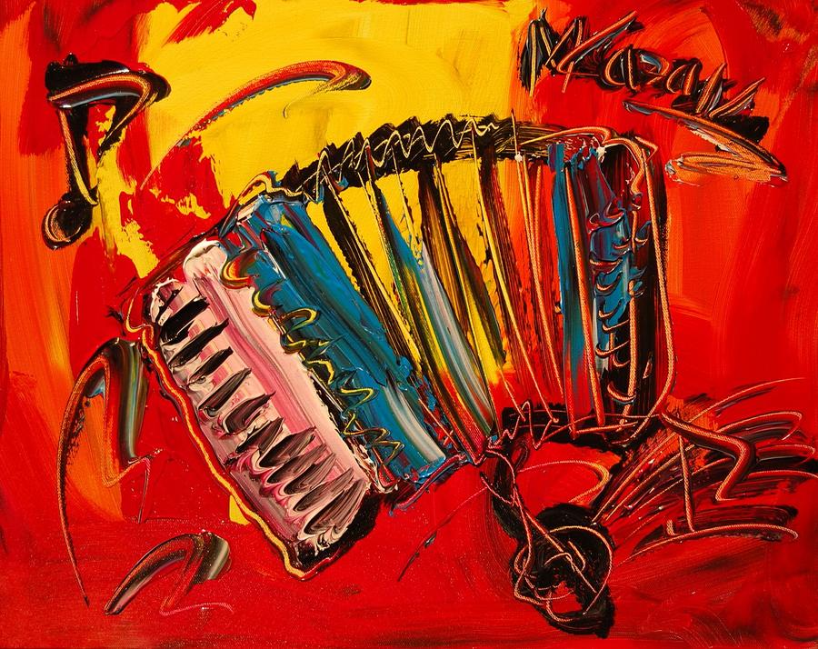 accordion painted